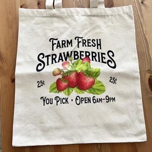 Sturdy Strawberry Market Tote Bag - original design - port authority 150 bag
